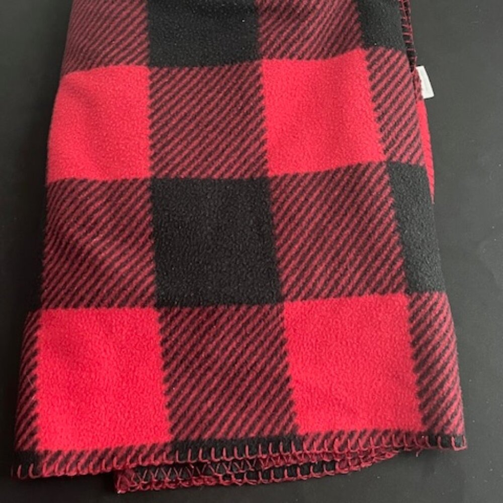 Cannon Red and Black Plaid Blanket